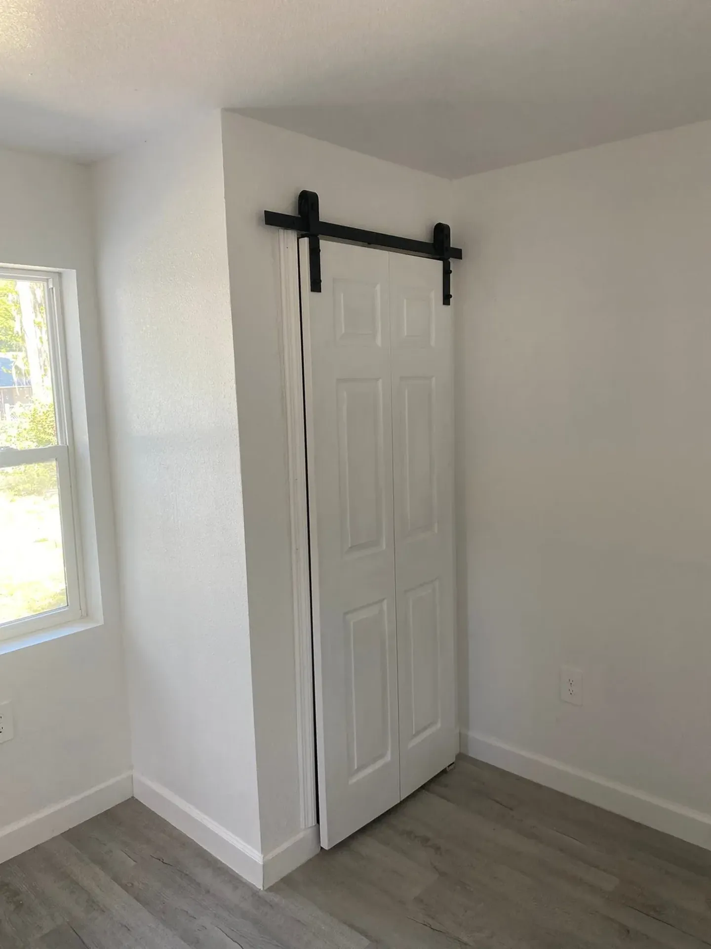 Completed interior, bathroom, door, shelving and exterior improvements.